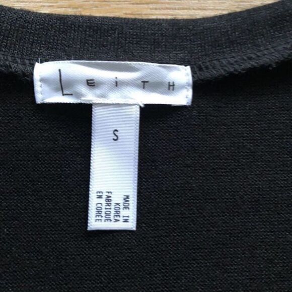 NWT- Leith Slouchy Black Knit Top - Picture 5 of 5